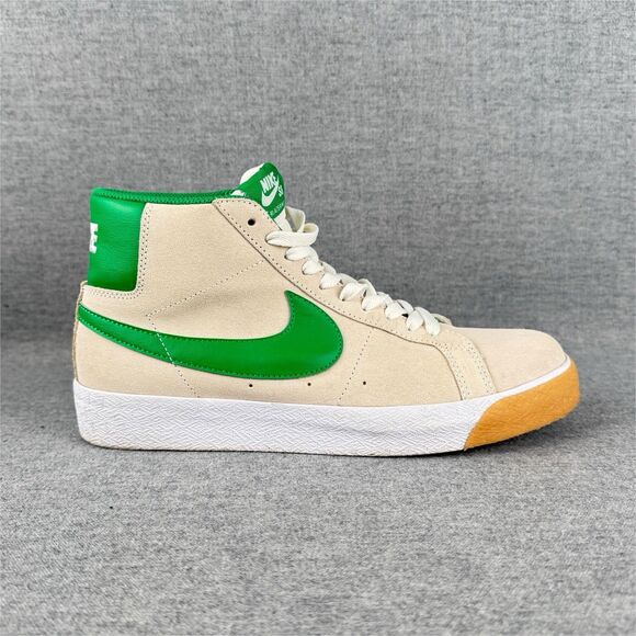 Nike‎ Sneakers Mens 7 Green Suede Mid Top 864349-106 SB Zoom Blazer Sports Skate - Picture 1 of 16